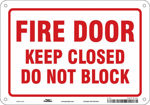 Safety Sign 7 in x 10 in Aluminum