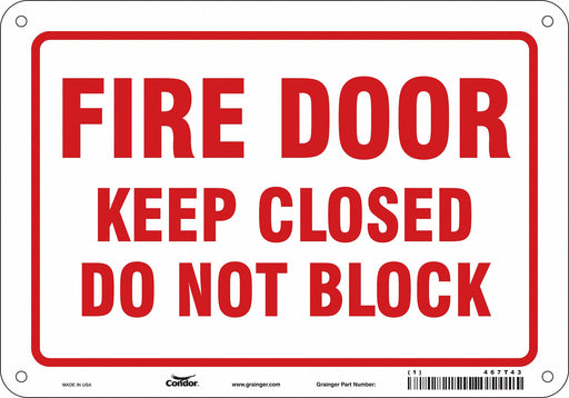 Safety Sign 7 in x 10 in Polyethylene