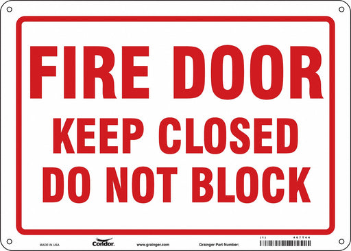 Safety Sign 10 in x 14 in Polyethylene