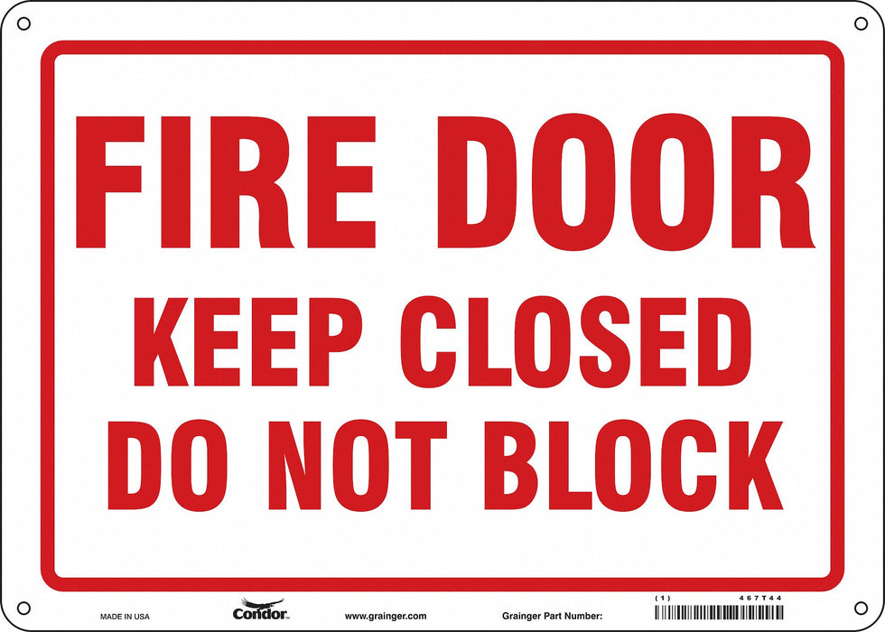 Safety Sign 10 in x 14 in Polyethylene