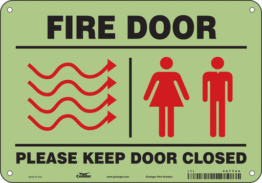 Safety Sign 7 in x 10 in Glow Vinyl