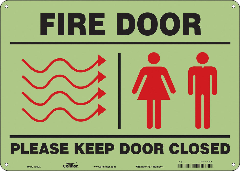 Safety Sign 10 in x 14 in Glow Vinyl