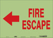 Safety Sign 10 in x 14 in Glow Vinyl