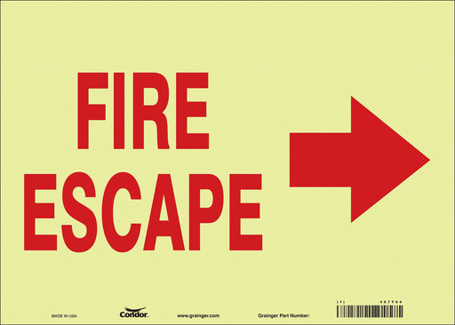 Safety Sign 10 in x 14 in Glow Vinyl