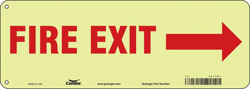 Safety Sign 5 in x 14 in Glow Vinyl