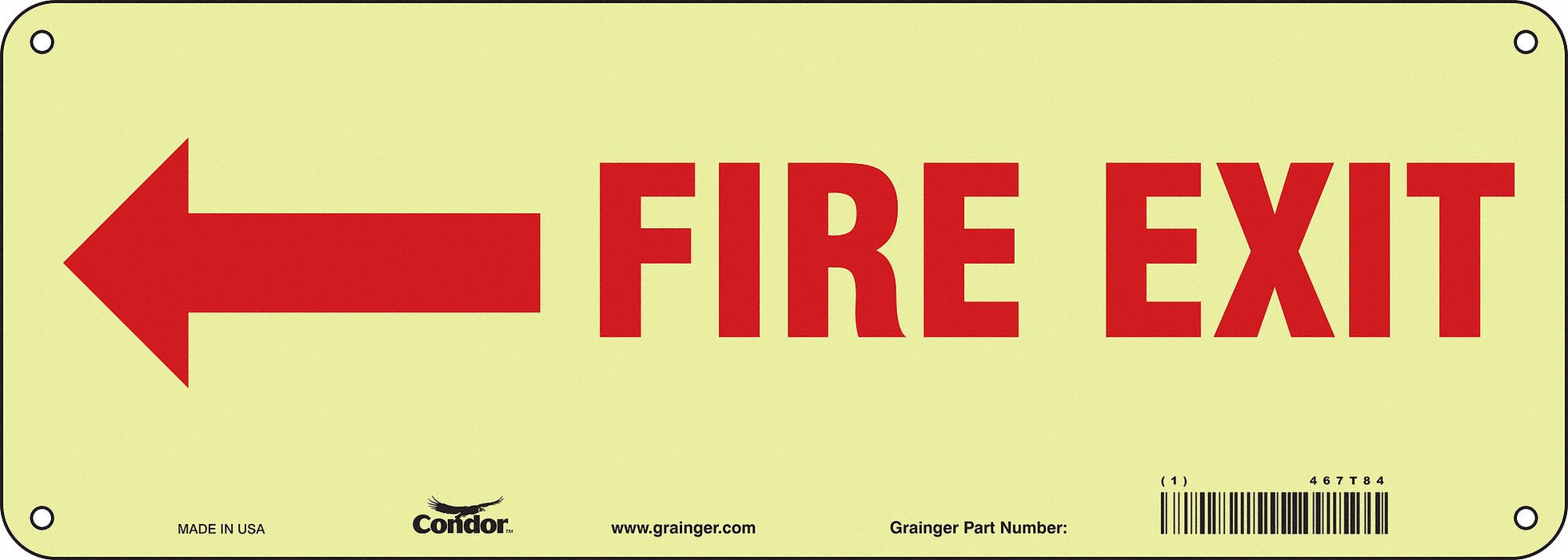 Safety Sign 5 in x 14 in Polyethylene