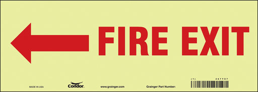 Safety Sign 5 in x 14 in Glow Vinyl