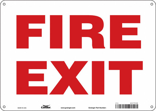 Safety Sign 10 in x 14 in Aluminum