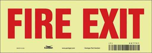Safety Sign 3 1/2 in x 10 in Glow Vinyl