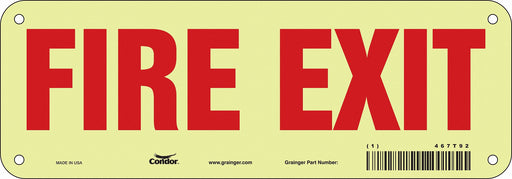 Safety Sign 3 1/2 x 10 in Polyethylene