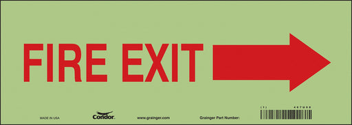 Safety Sign 5 in x 14 in Glow Vinyl