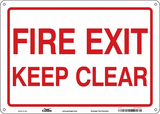 J9268 Safety Sign 10 in x 14 in Polyethylene