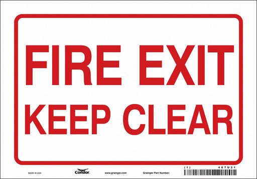 J9268 Safety Sign 7 in x 10 in Vinyl