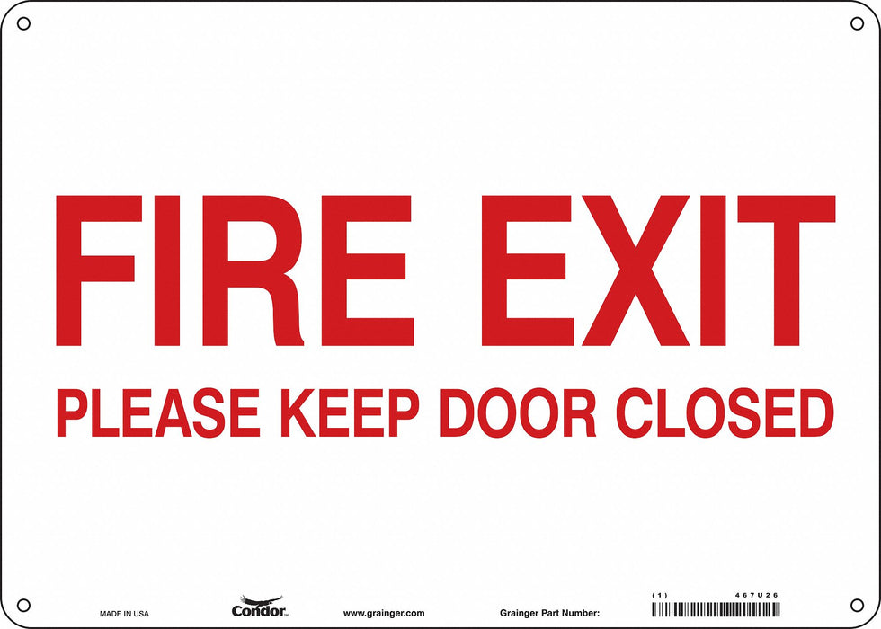 Safety Sign 10 in x 14 in Polyethylene