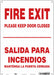 Safety Sign 14 in x 10 in Polyethylene