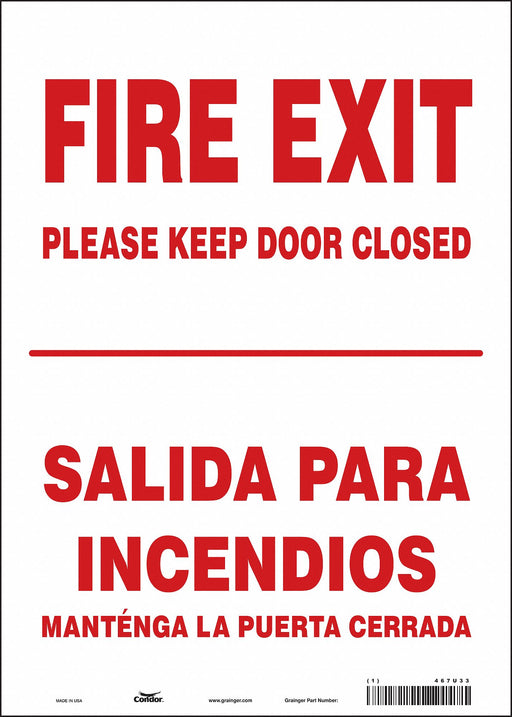 Safety Sign 14 in x 10 in Vinyl