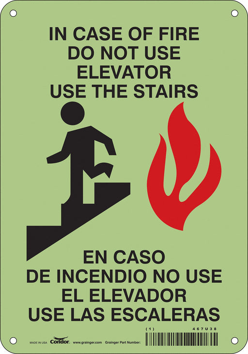 J9271 Safety Sign 10 in x 7 in Polyethylene