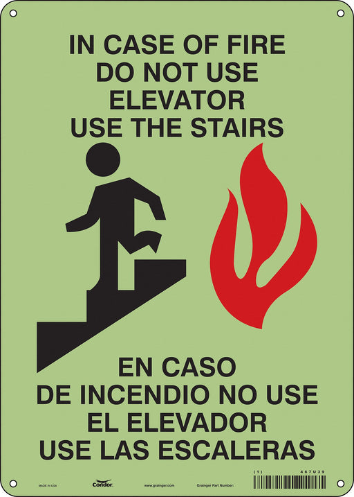 J9271 Safety Sign 14 in x 10 in Polyethylene
