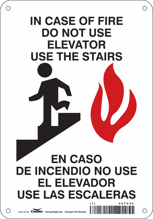 J9271 Safety Sign 10 in x 7 in Polyethylene