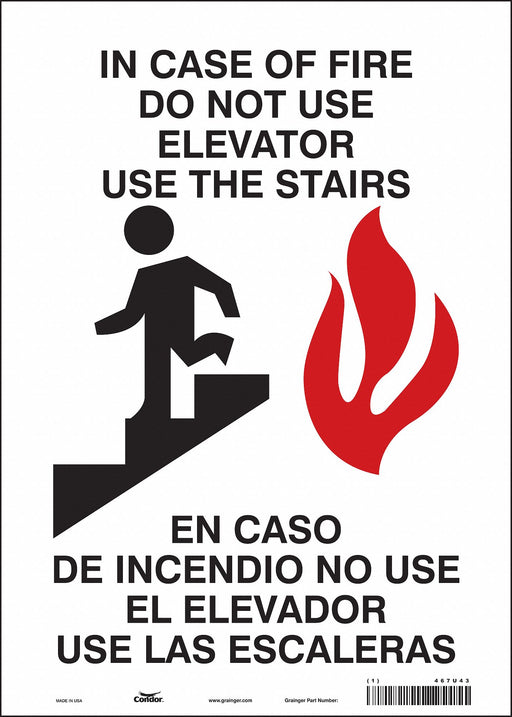 J9271 Safety Sign 14 in x 10 in Vinyl