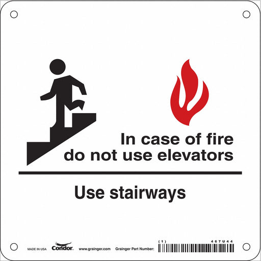 Safety Sign 7 in x 7 in Aluminum