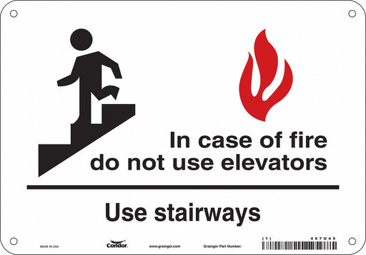 Safety Sign 7 in x 10 in Aluminum