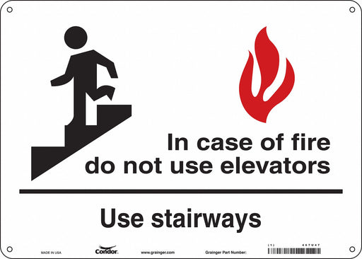 Safety Sign 10 in x 14 in Aluminum