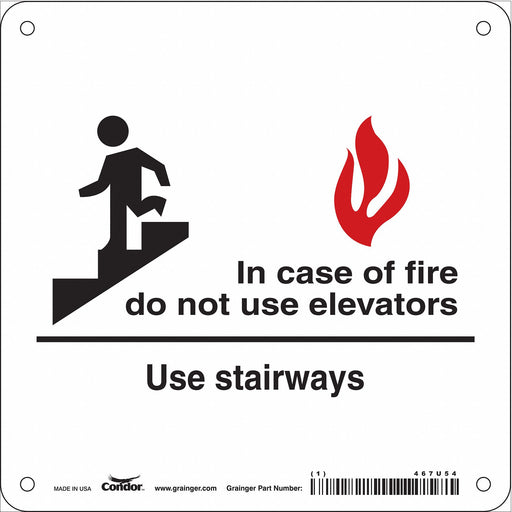 Safety Sign 7 in x 7 in Polyethylene