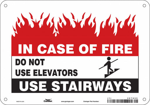 Safety Sign 7 in x 10 in Aluminum