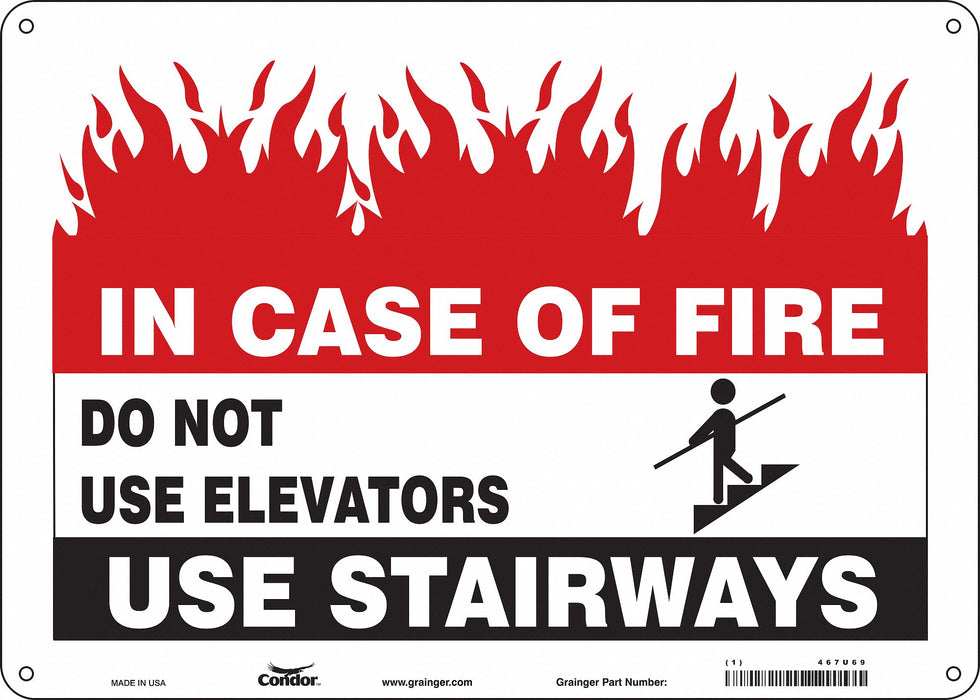 Safety Sign 10 in x 14 in Polyethylene