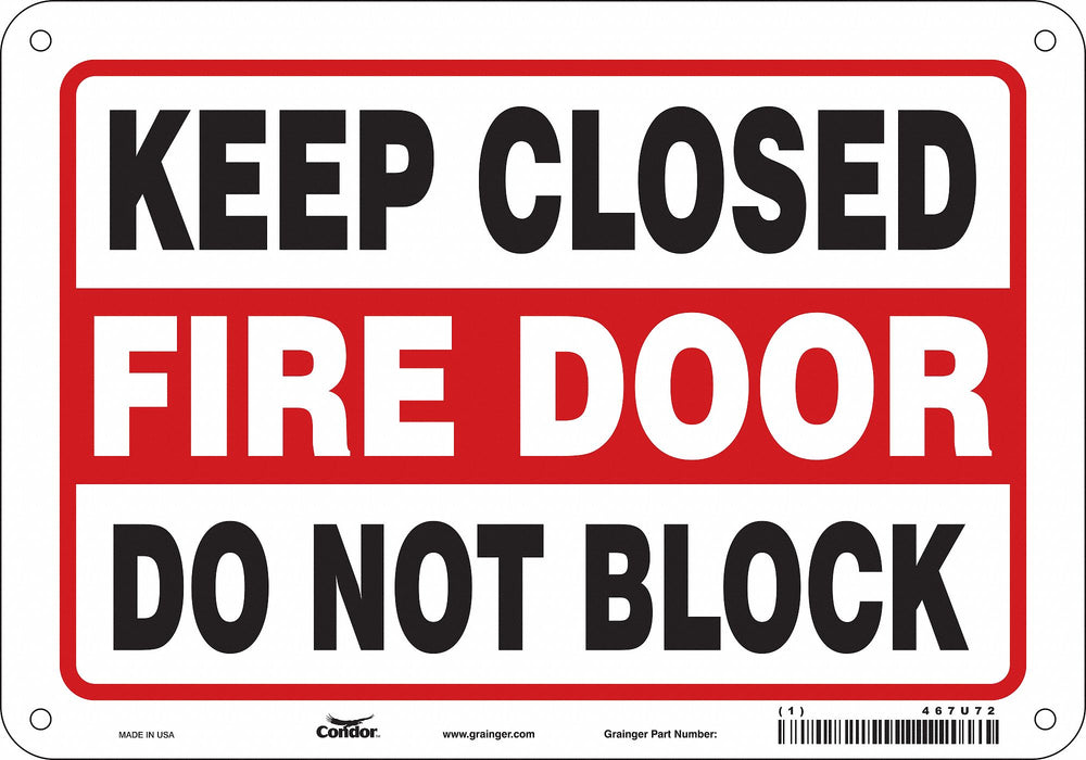 Safety Sign 7 in x 10 in Aluminum
