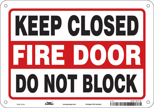 Safety Sign 7 in x 10 in Aluminum