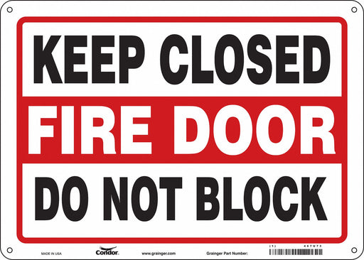 Safety Sign 10 in x 14 in Aluminum