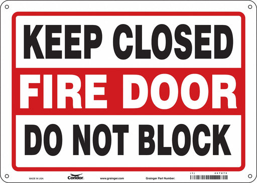 Safety Sign 10 in x 14 in Polyethylene