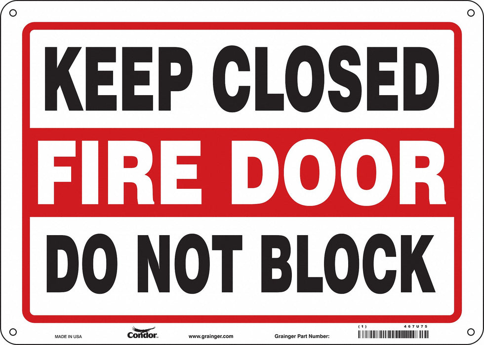 Safety Sign 10 in x 14 in Polyethylene