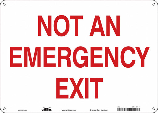 Safety Sign 10 in x 14 in Aluminum