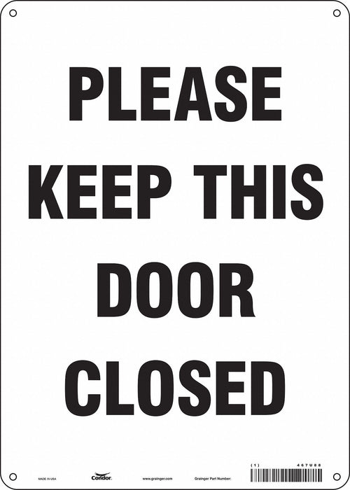 J9275 Safety Sign 14 in x 10 in Polyethylene