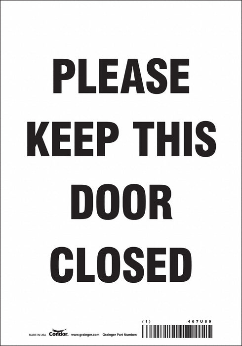 J9275 Safety Sign 10 in x 7 in Vinyl