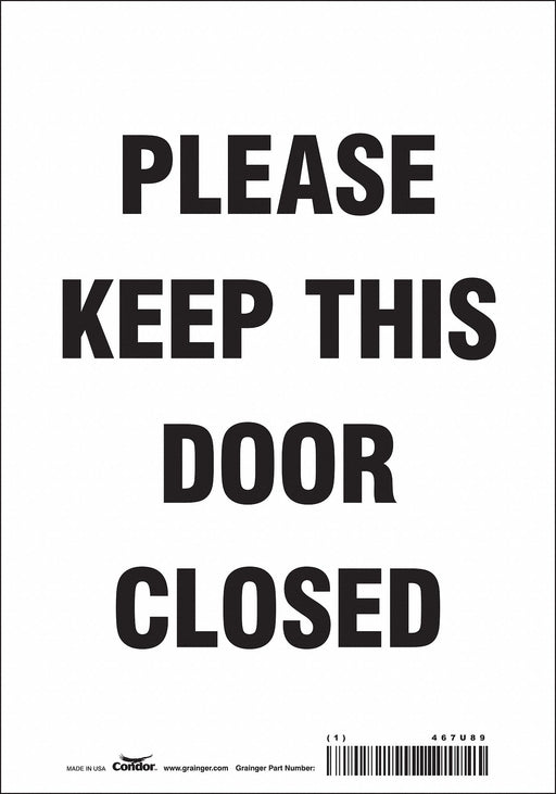 J9275 Safety Sign 10 in x 7 in Vinyl