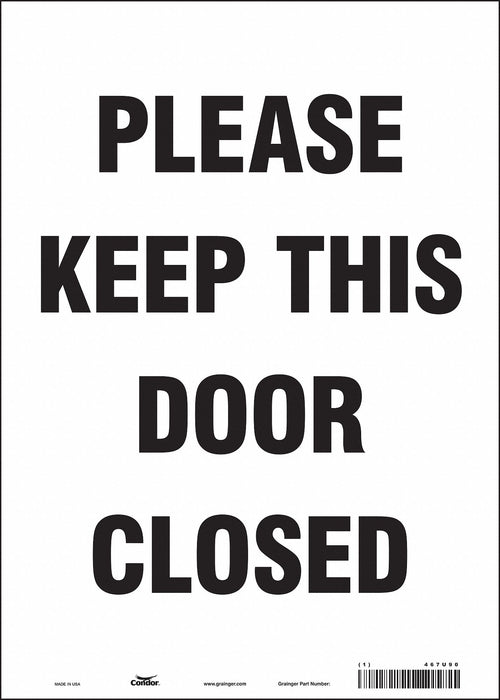 J9275 Safety Sign 14 in x 10 in Vinyl