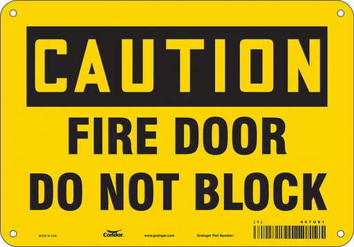 Safety Sign 7 in x 10 in Aluminum