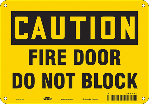 Safety Sign 7 in x 10 in Polyethylene