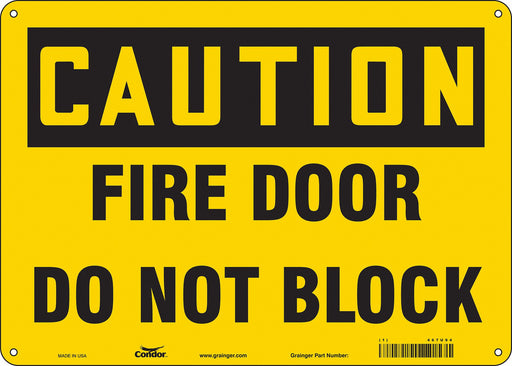 Safety Sign 10 in x 14 in Polyethylene