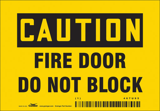 Safety Sign 3 1/2 in x 5 in Vinyl