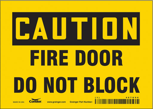 Safety Sign 5 in x 7 in Vinyl