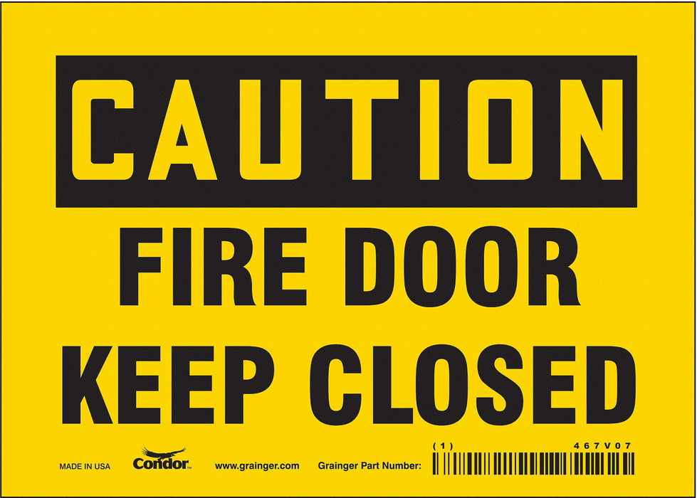 Safety Sign 5 in x 7 in Vinyl
