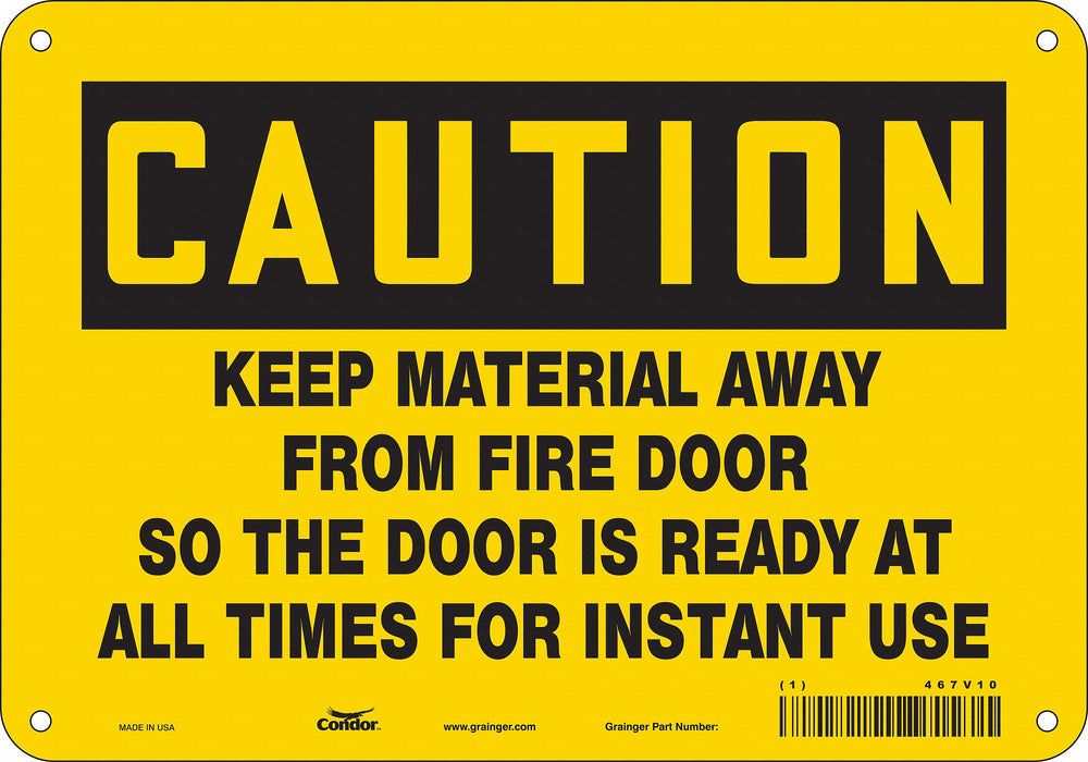 Safety Sign 7 in x 10 in Aluminum