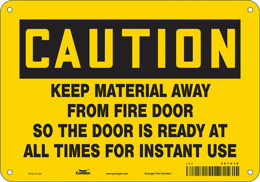 Safety Sign 7 in x 10 in Aluminum