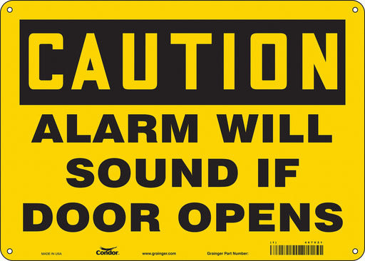 Safety Sign 10 in x 14 in Polyethylene