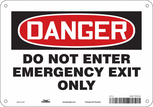 Safety Sign 7 in x 10 in Aluminum